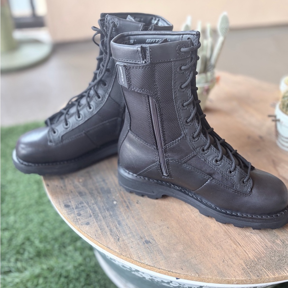 Bates Men's Black Tactical Lace-Up Side-Zip Boots